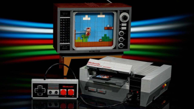 A picture of a LEGO Nintendo Entertainment System