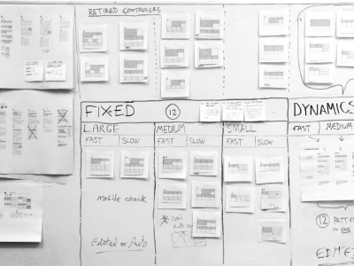 A storyboard with components