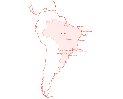 A map of Latin America