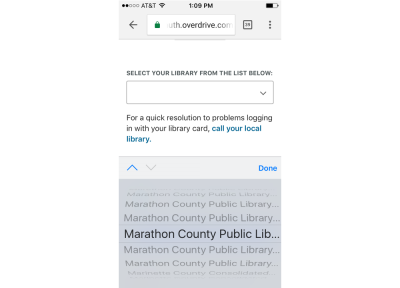 Scrolling further down the list just to find a number of libraries named “Marathon County Public Library”