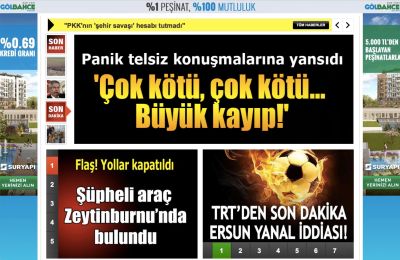 A screenshot of a Turkish website named Milliyet with vibrant colors and large font size