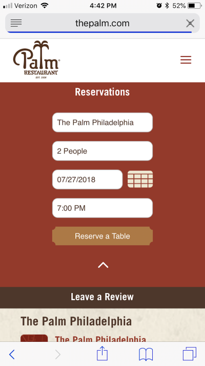 The Palm Restaurant streamlines conversion