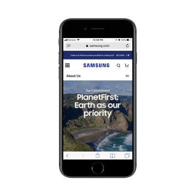 Samsung social responsibility page