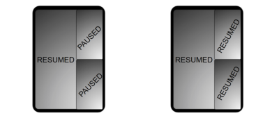 Samsung Developer mockups of multiple windows on foldable devices