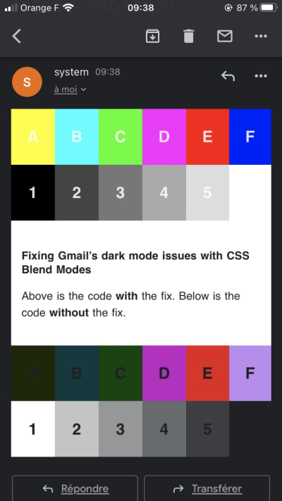 Fixing Dark Mode in HTML emails