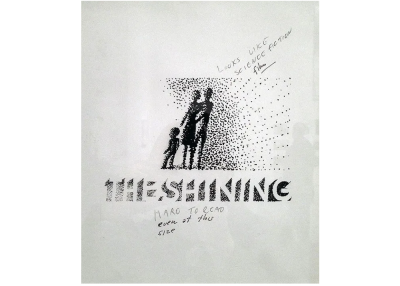 A rejected poster design for the Stanley Kubrick feature film ‘The Shining’