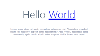 A Next.js web page containing “Hello world”