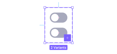 Two switch components with the off state inside a variant group.