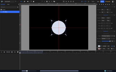 Using smart guides to align the circle to the centre