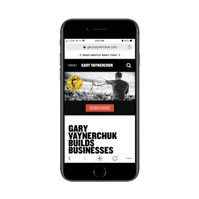 Gary Vaynerchuk mobile site