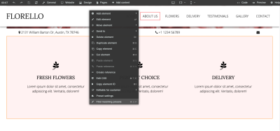 Sitejet’s Matching Presets feature is a huge time-saver