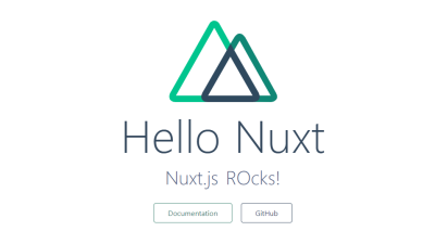 Default Nuxt.js landing page