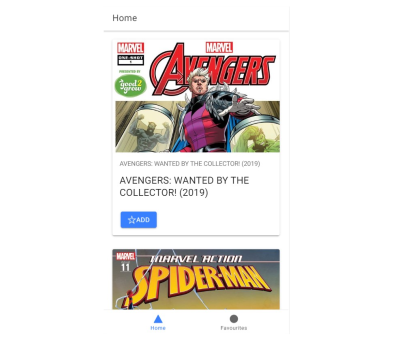 Marvel comics client app