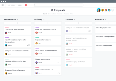 A kanban board