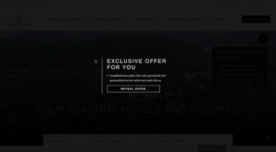 Interactive pop-up widget expands on Four Seasons