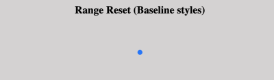 Range Input in Chrome after all reset styles have been applied.