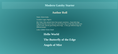 Modern Blog Author Page