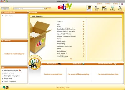 A screenshot of eBay Desktop