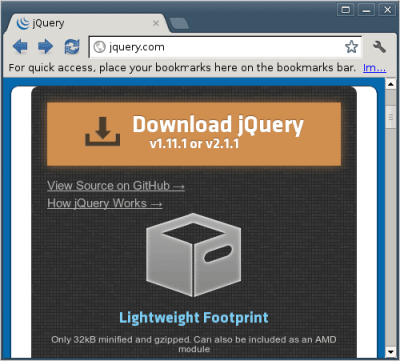 Downloading jQuery is very easy