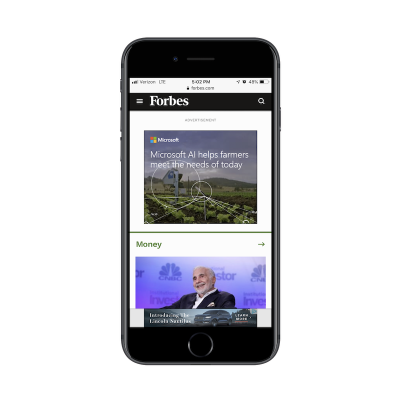 Forbes PWA ads