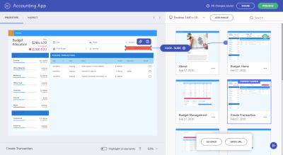 Indigo.Design prototype editing and interaction setup