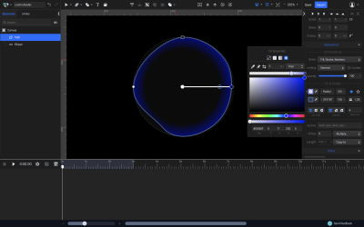 Modifying the gradient fill of the shape