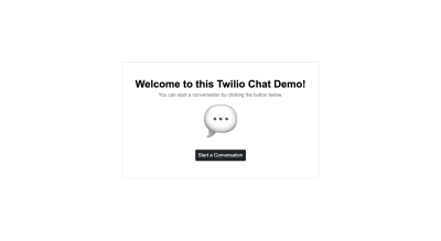 Twilio Vanilla JS Chat App Landing Page