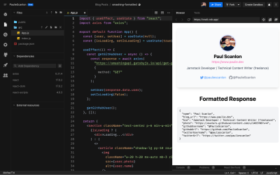 CodeSandbox: Formatted Response