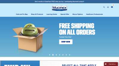 Mucinex website 2020 - Mr. Mucus nervous