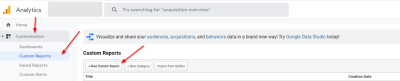 Google Analytics Custom Reports - How to access custom reports