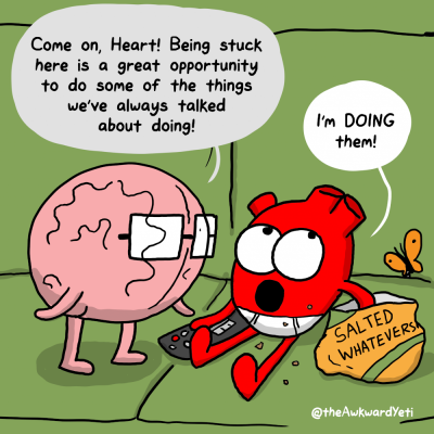 A comic from “The Awkward Yeti” titled 'Hope and dreams'