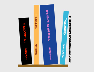 A screenshot of the change to the demo Bookshelf after styling the fourth book with Emotion