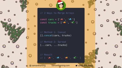 Code tidbit explaining how to merge arrays