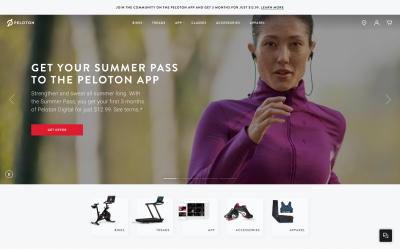 Peloton powered by Contentful and Netlify