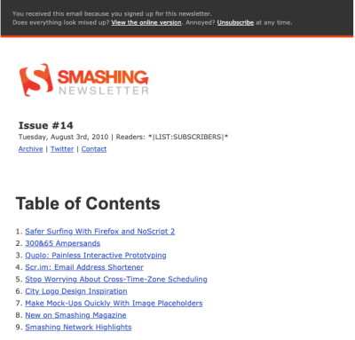 Smashing Newsletter Issue 14