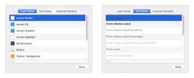 Layer and Text styles in Sketch