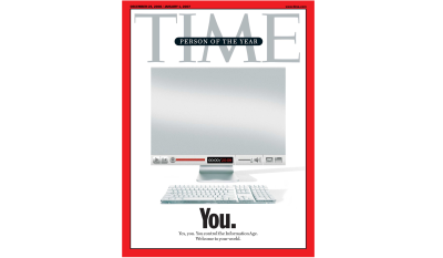 Cover of TIME magazine presenting the person of the year as “You”