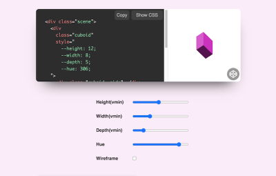 3D CSS Cuboid Generator