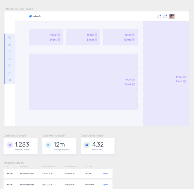 Magic Move components for the elements are in Interactive_user_profile frame.