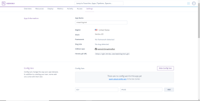 Revealing and adding configuration variables to Heroku