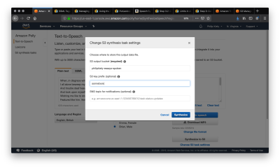 S3 Synthesize Modal