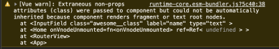 error message in terminal when attributes are not distributed