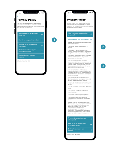 Separated policy actions