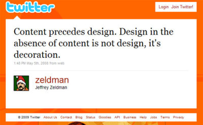 Zeldman on Content and Design