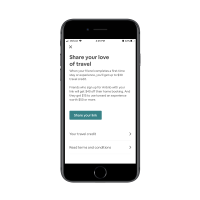 Airbnb referral program