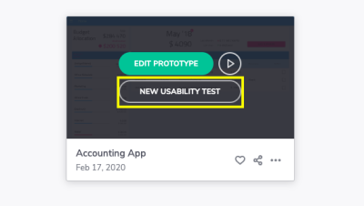 Indigo.Design new usability test button