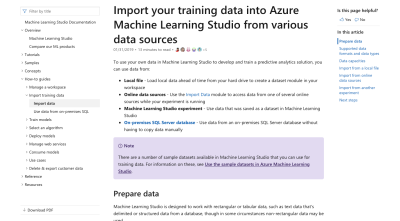 Microsoft Azure data import guide