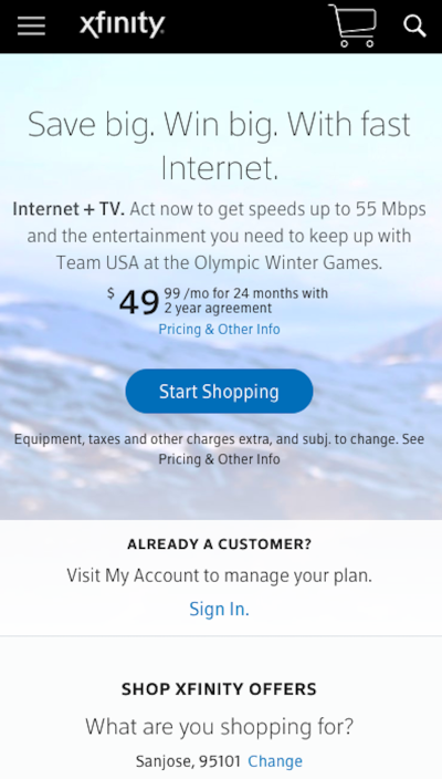 Xfinity December promotion