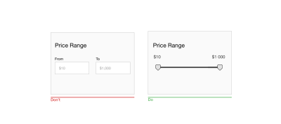 Sliders are good for touch interfaces because they allow users to specify a range without typing.