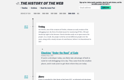 The Timeline Of The Web